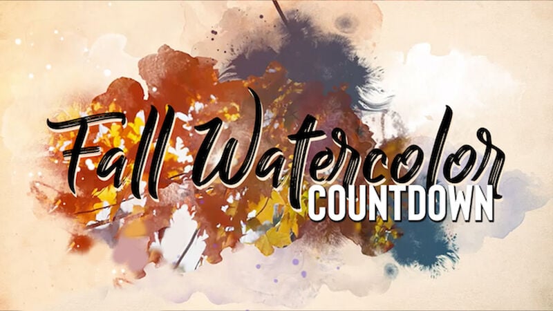 Fall Watercolor Countdown